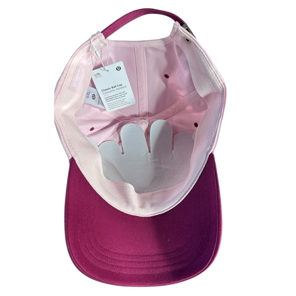 LULULEMON Classic Ballcap Wordmark Strawberry Milkshake/Deep Luxe Casual Design - Picture 2 of 5